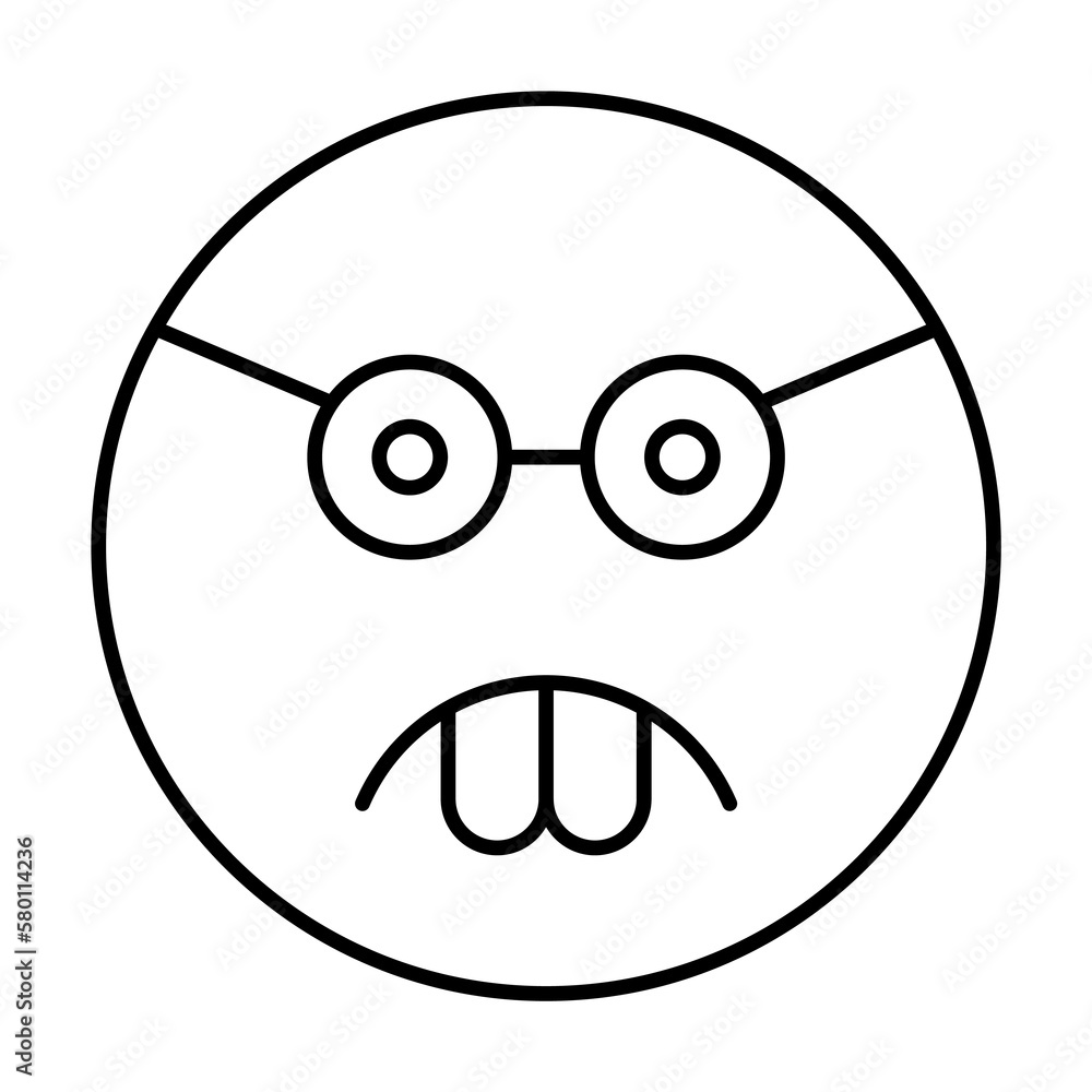 Poster nerd, sunglasses, emotions icon. simple line, outline expression of mood icons for ui and ux, websit