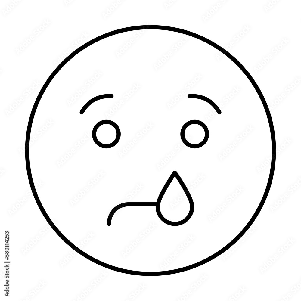 Aufkleber crying, emotions icon. simple line, outline expression of mood icons for ui and ux, website or mobil