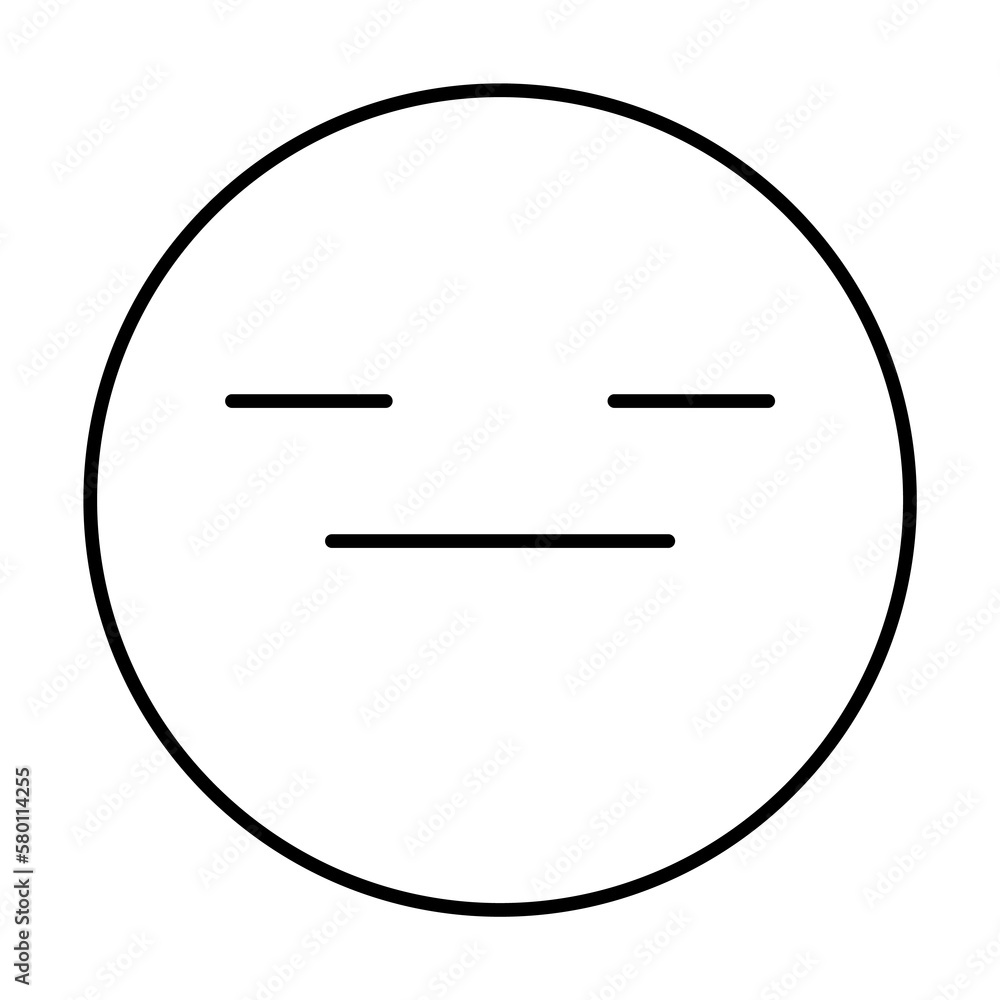 Poster expressionless, emotions icon. simple line, outline expression of mood icons for ui and ux, website 