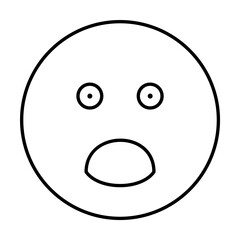 Surprised, opened mouth, emotions icon. Simple line, outline expression of mood icons for ui and ux, website or mobile application on white background