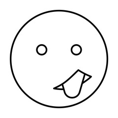 Tongue, smiling, emotions icon. Simple line, outline expression of mood icons for ui and ux, website or mobile application on white background