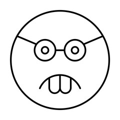 Nerd, sunglasses, emotions icon. Simple line, outline expression of mood icons for ui and ux, website or mobile application on white background