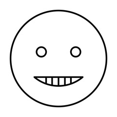 Smiling, teeth, emotions icon. Simple line, outline expression of mood icons for ui and ux, website or mobile application on white background