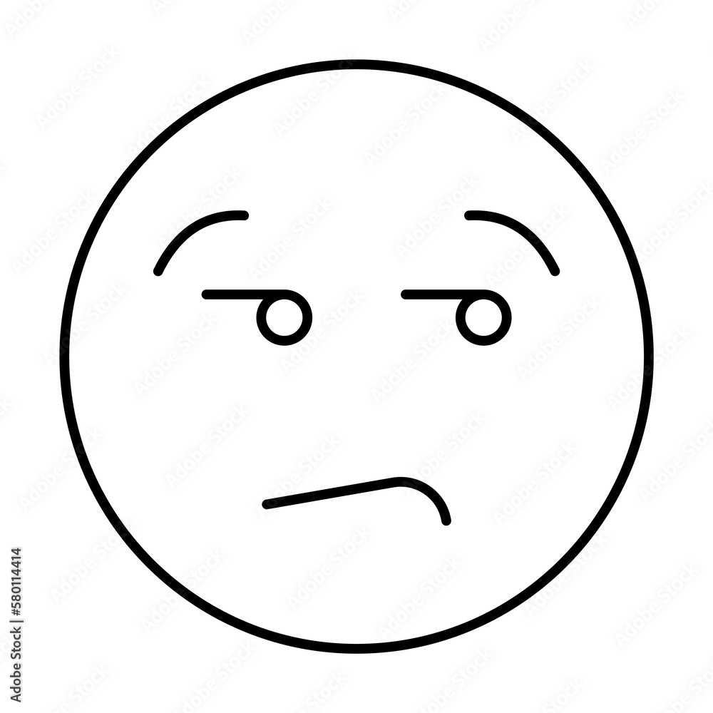 Poster sad, emotions icon. simple line, outline expression of mood icons for ui and ux, website or mobile a