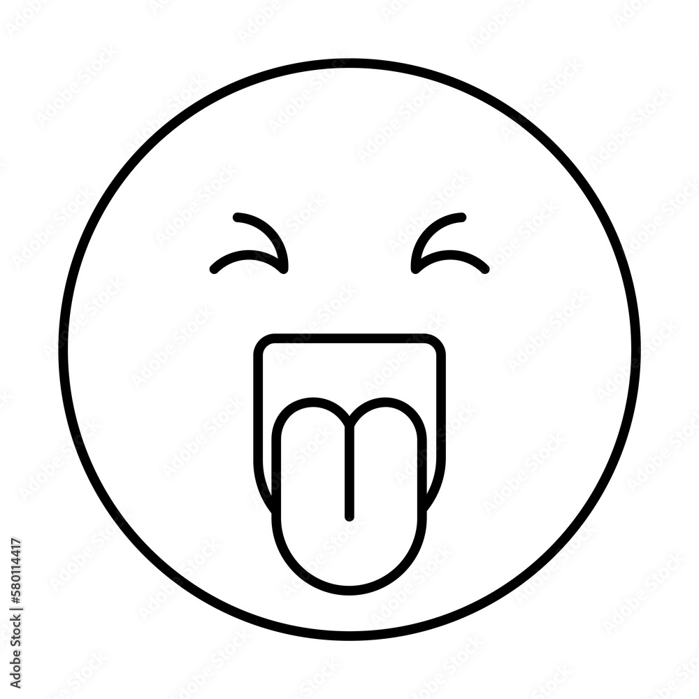 Aufkleber thinking, emotions icon. simple line, outline expression of mood icons for ui and ux, website or mob