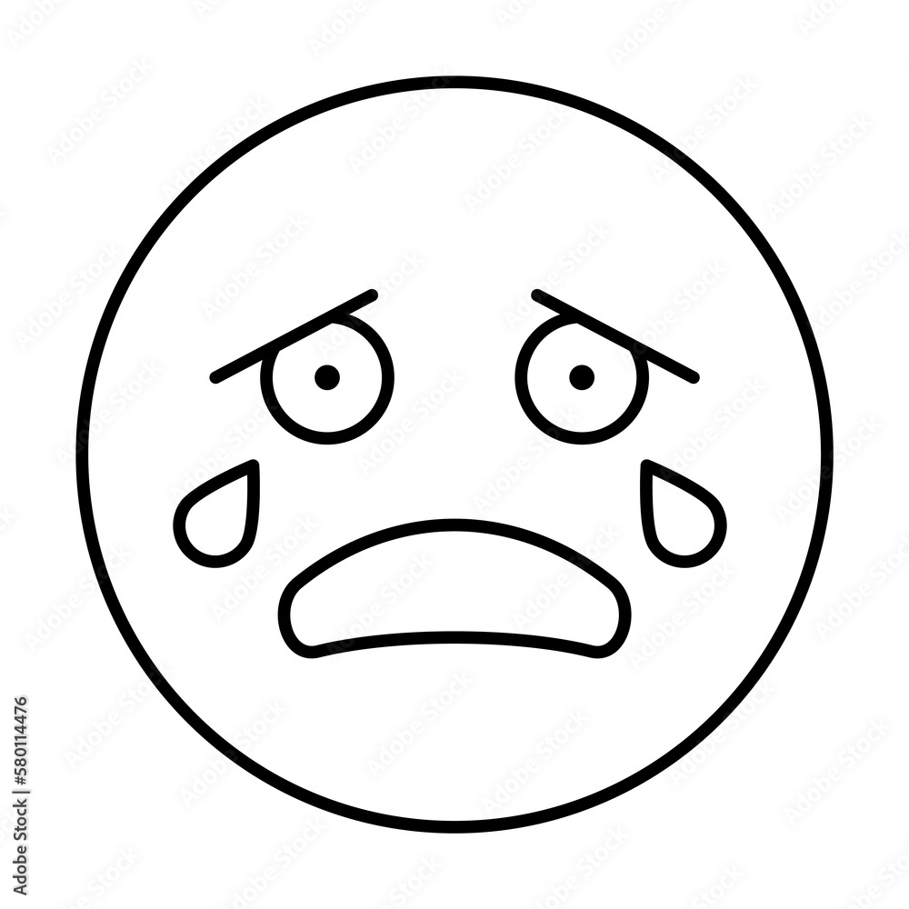 Aufkleber crying, emotions icon. simple line, outline expression of mood icons for ui and ux, website or mobil