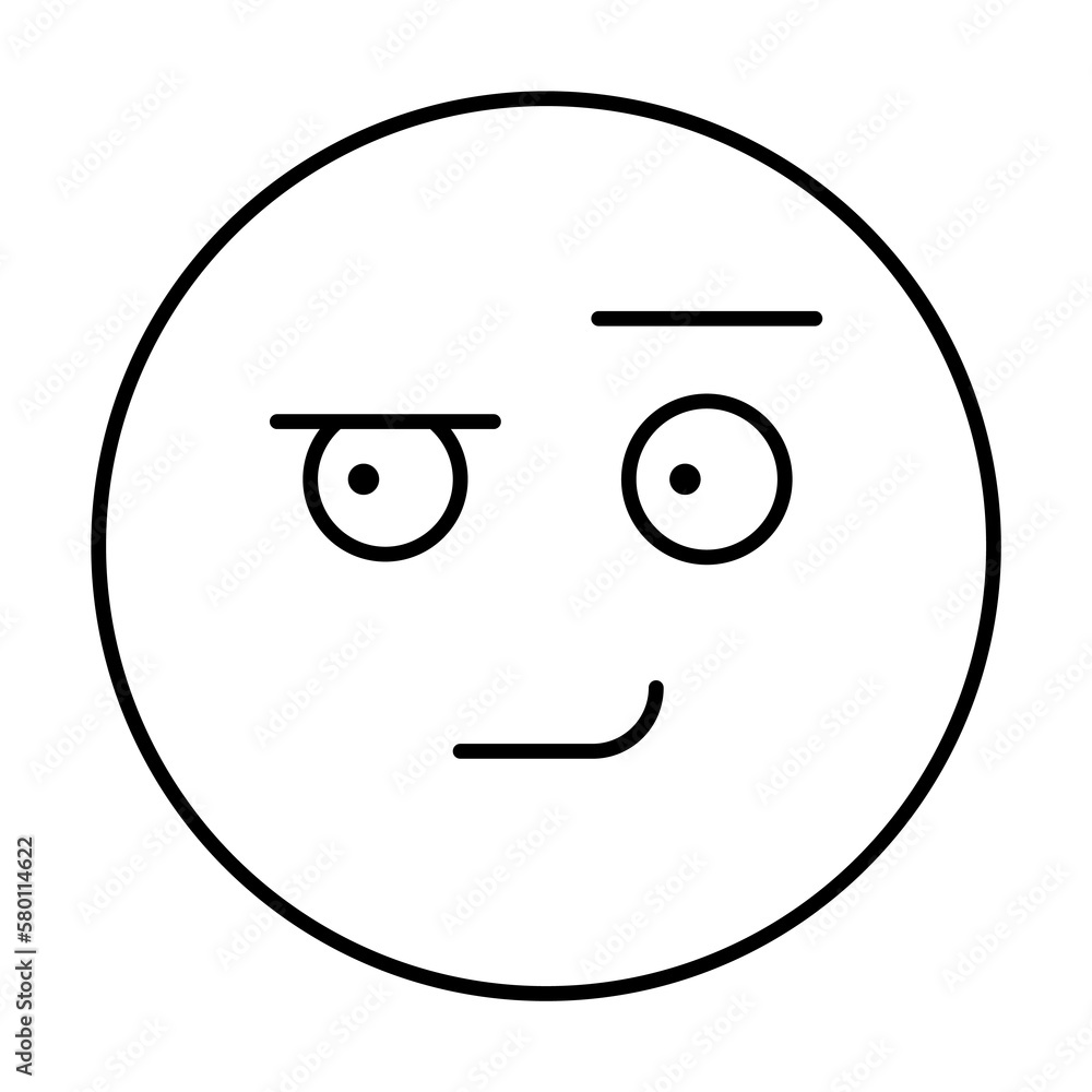 Poster smirk, emotions icon. simple line, outline expression of mood icons for ui and ux, website or mobile