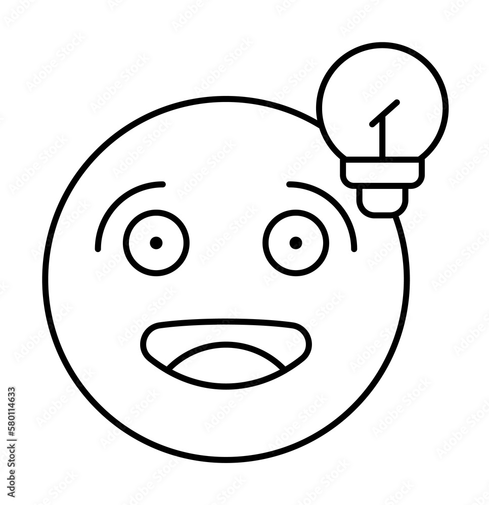 Poster idea, emotions icon. simple line, outline expression of mood icons for ui and ux, website or mobile 