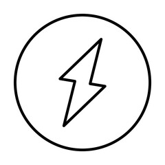 Circle, energy icon. Simple line, outline electro power icons for ui and ux, website or mobile application on white background