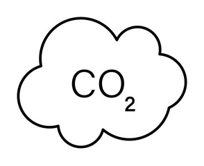 CO2, energy icon. Simple line, outline electro power icons for ui and ux, website or mobile application on white background