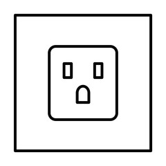 Socket, energy icon. Simple line, outline electro power icons for ui and ux, website or mobile application on white background