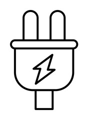 Plug, energy icon. Simple line, outline electro power icons for ui and ux, website or mobile application on white background