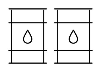 Barrels, energy icon. Simple line, outline electro power icons for ui and ux, website or mobile application on white background