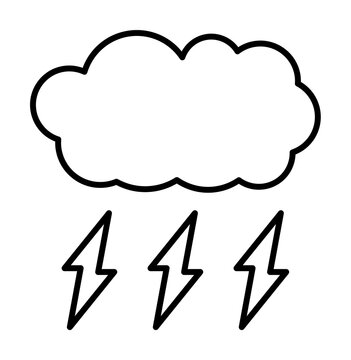 Storm, energy icon. Simple line, outline electro power icons for ui and ux, website or mobile application on white background