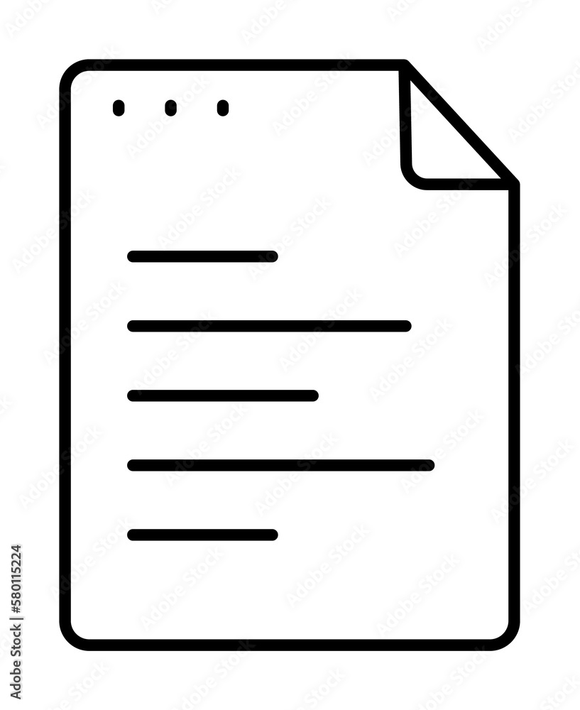 Poster file, document, text icon. simple line, outline of icons for ui and ux, website or mobile applicatio