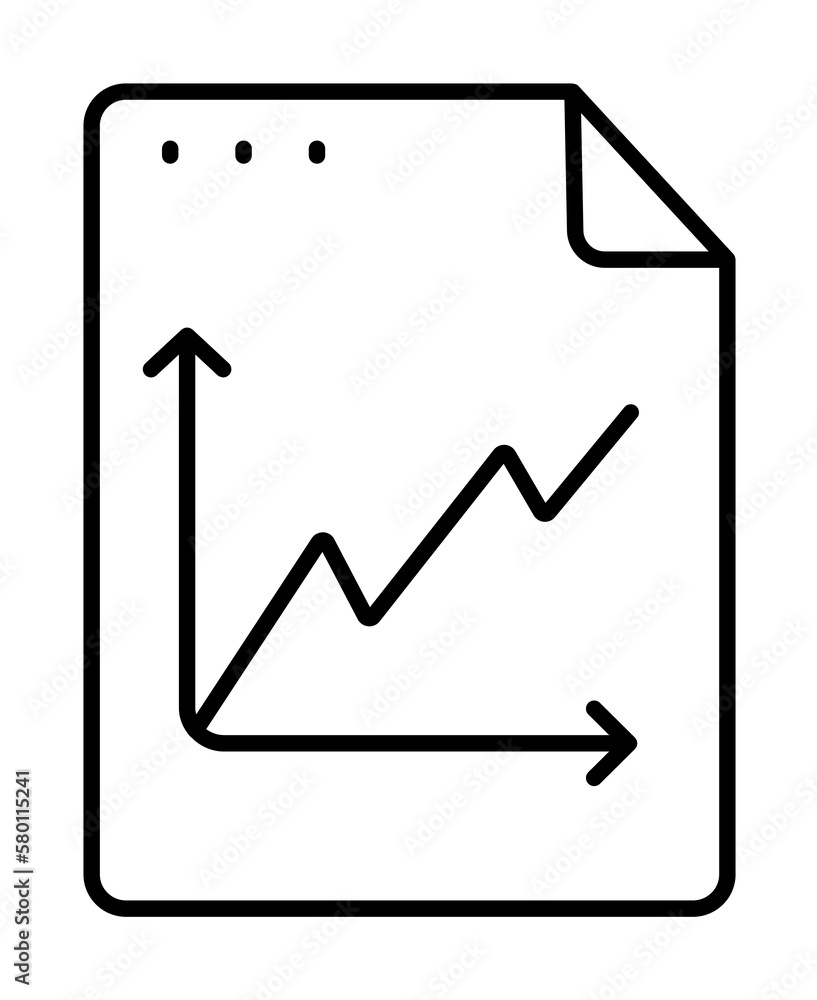 Poster file, document, chart icon. simple line, outline of icons for ui and ux, website or mobile applicati