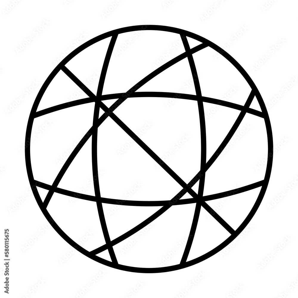 Poster earth icon. simple line, outline of globe icons for ui and ux, website or mobile application on whit