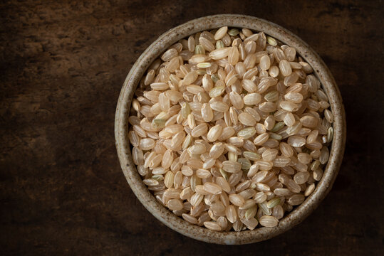 Short Grain Brown Rice in a Bowl