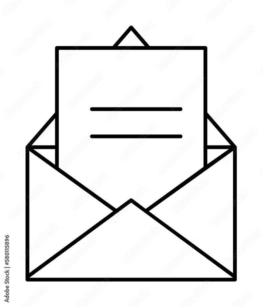 Poster envelope, sms, letter icon. simple line, outline of information transfer icons for ui and ux, websit