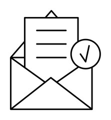 Sms, mail, envelope icon. Simple line, outline of information transfer icons for ui and ux, website or mobile application on white background