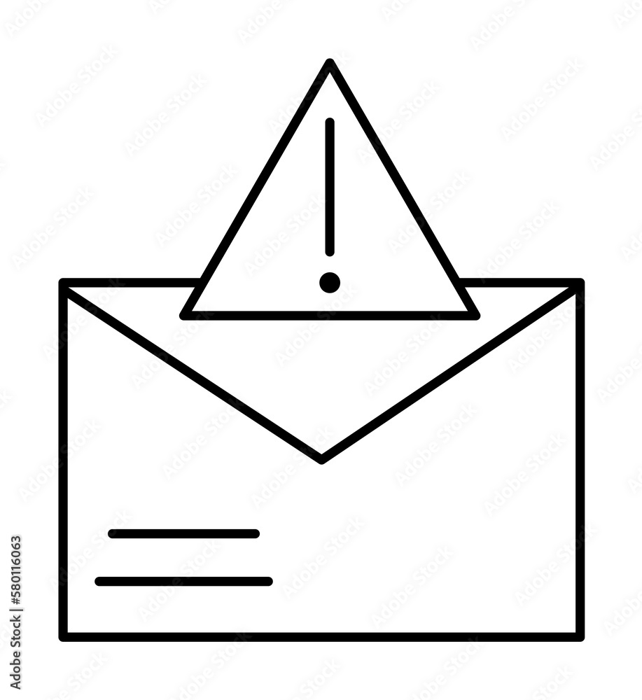 Poster email, alert, envelope icon. simple line, outline of information transfer icons for ui and ux, websi