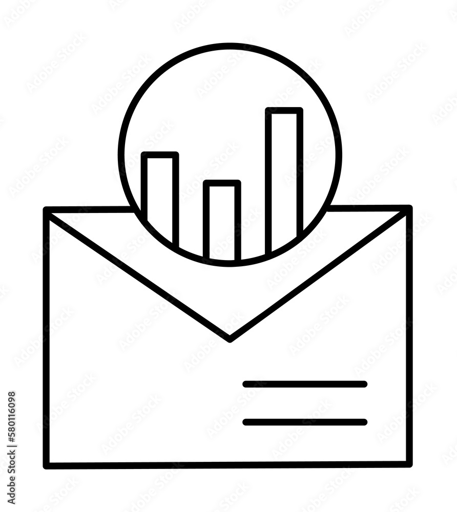 Poster message, mail, electronic icon. simple line, outline of information transfer icons for ui and ux, we