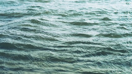 Fototapeta premium Water surface. Ocean surface with small waves