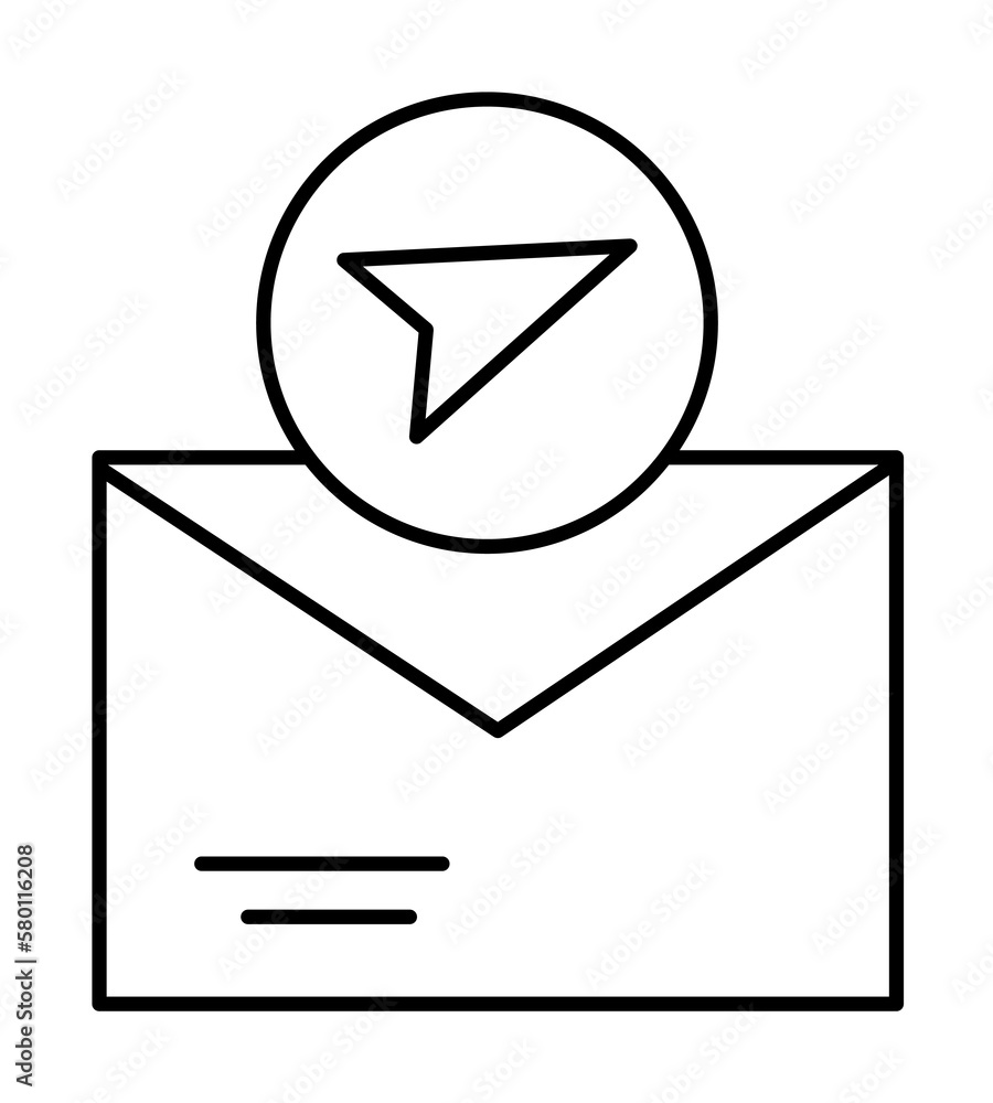 Poster message, email, send icon. simple line, outline of information transfer icons for ui and ux, website