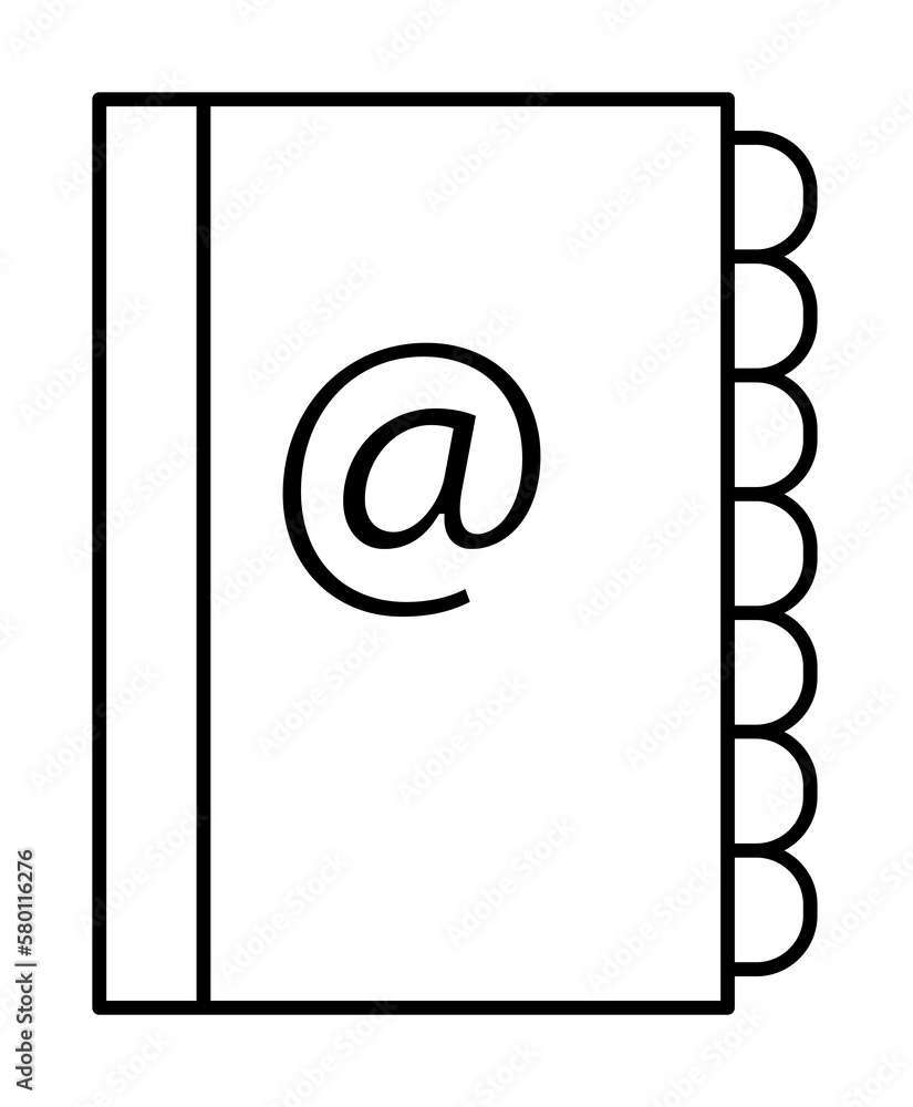 Poster notebook, email icon. simple line, outline of information transfer icons for ui and ux, website or m