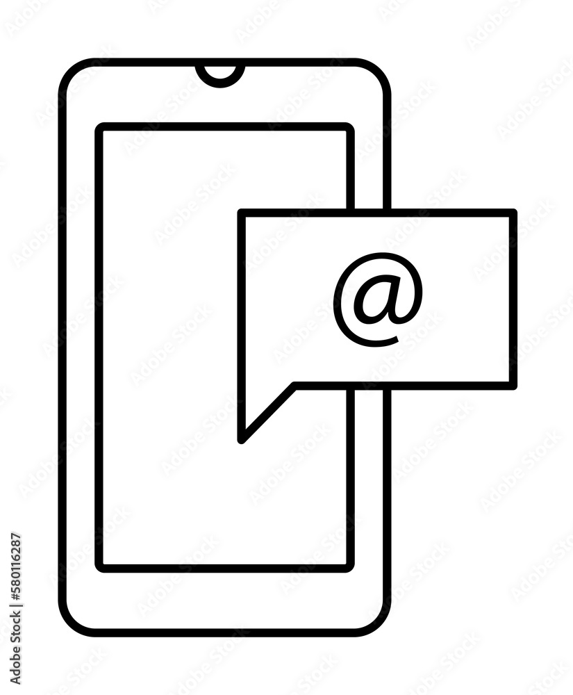Poster phone, email, message icon. simple line, outline of information transfer icons for ui and ux, websit