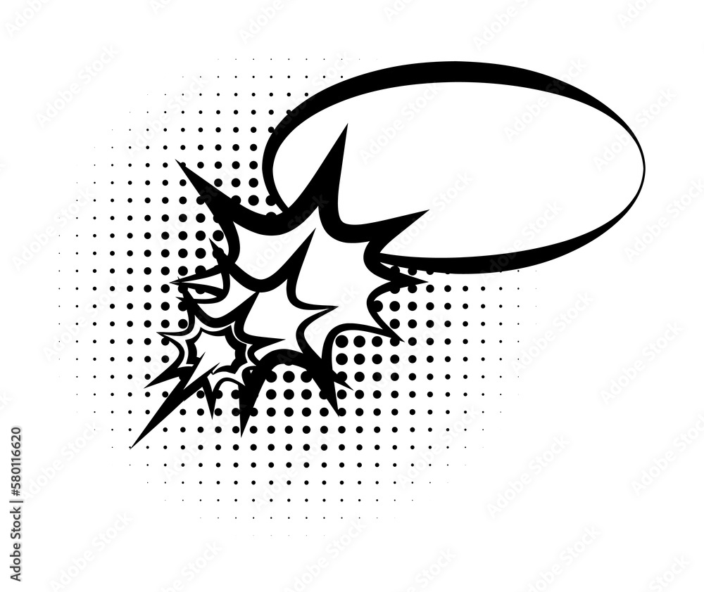 Poster pop art, speech bubble icon. element of speech bubble pop art style icon. signs and symbols collecti