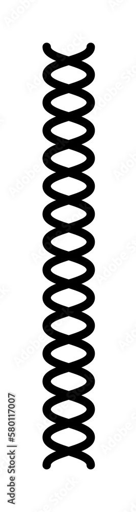 Poster dna icon. element of scientifics study icon for mobile concept and web apps. thin line dna icon can 