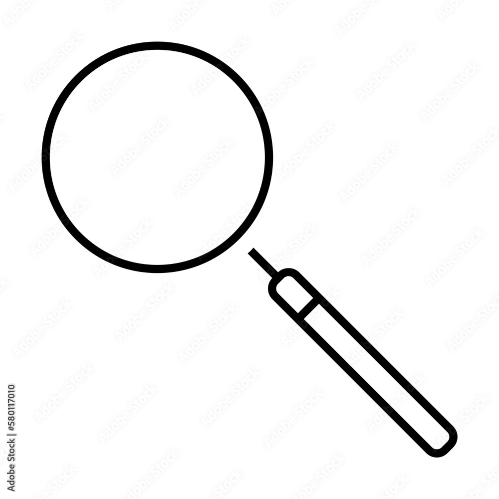Poster loupe icon. element of scientifics study icon for mobile concept and web apps. thin line loupe icon 