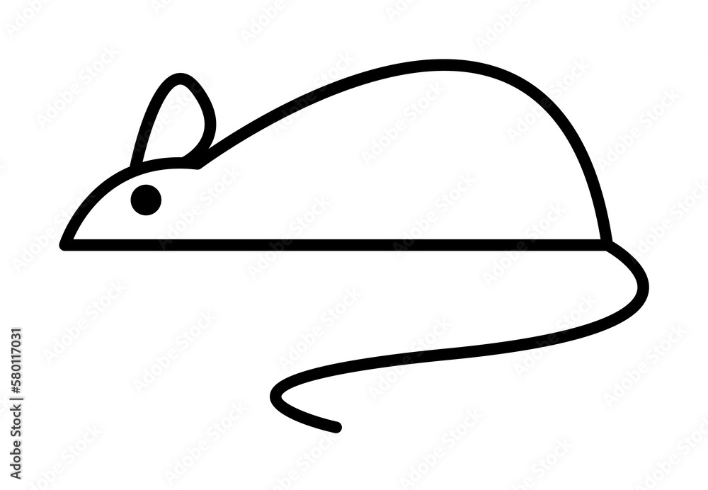 Poster mouse icon. element of scientifics study icon for mobile concept and web apps. thin line mouse icon 