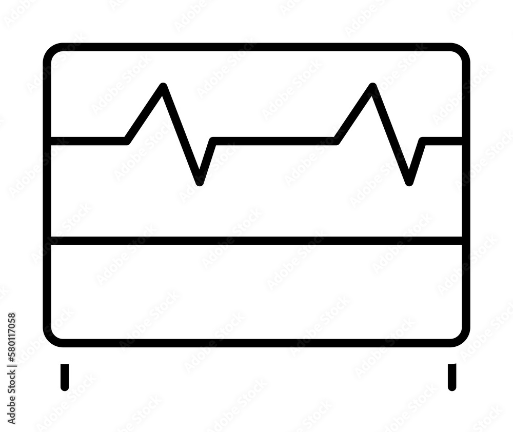 Poster cardiogram icon. element of scientifics study icon for mobile concept and web apps. thin line cardio