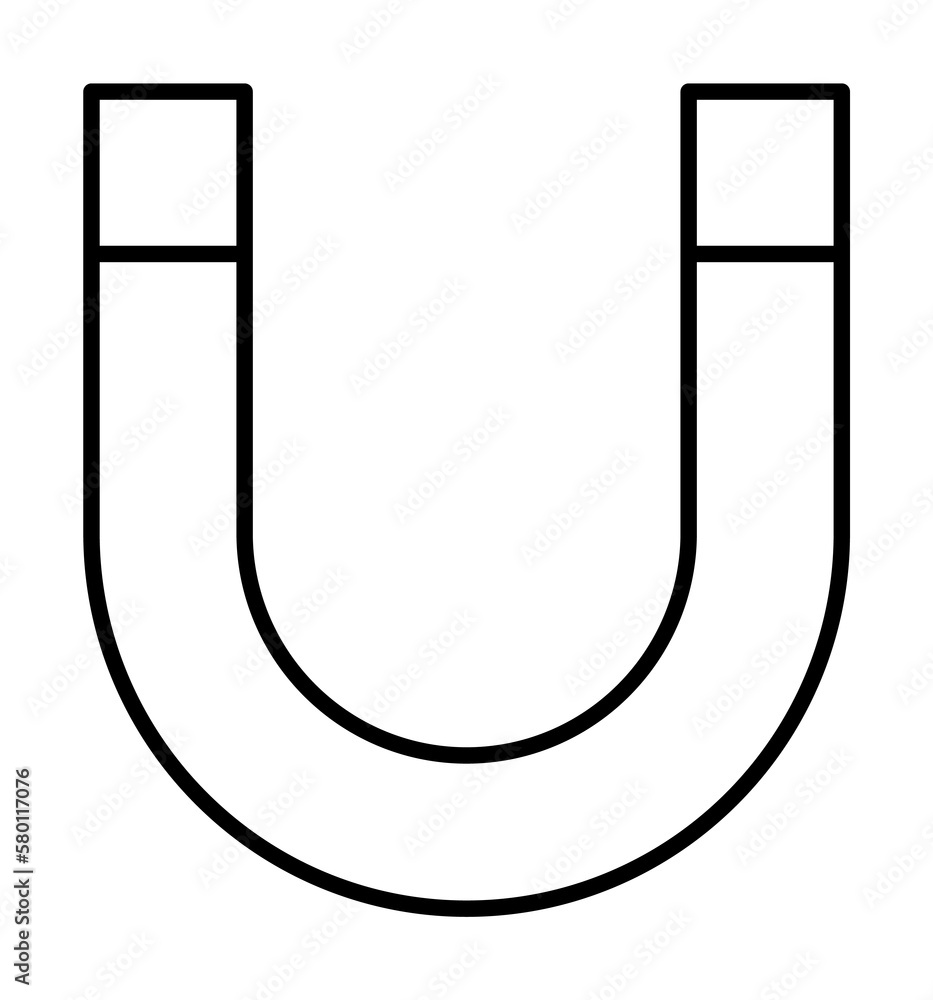 Aufkleber magnet icon. element of scientifics study icon for mobile concept and web apps. thin line magnet ico