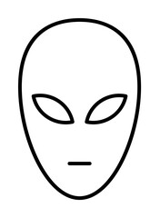 Fototapeta na wymiar alien icon. Element of scientifics study icon for mobile concept and web apps. Thin line alien icon can be used for web and mobile on white background
