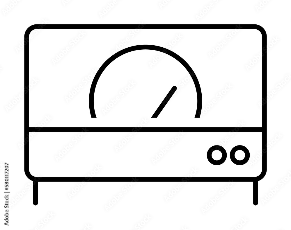Poster speedometr icon. element of scientifics study icon for mobile concept and web apps. thin line speedo