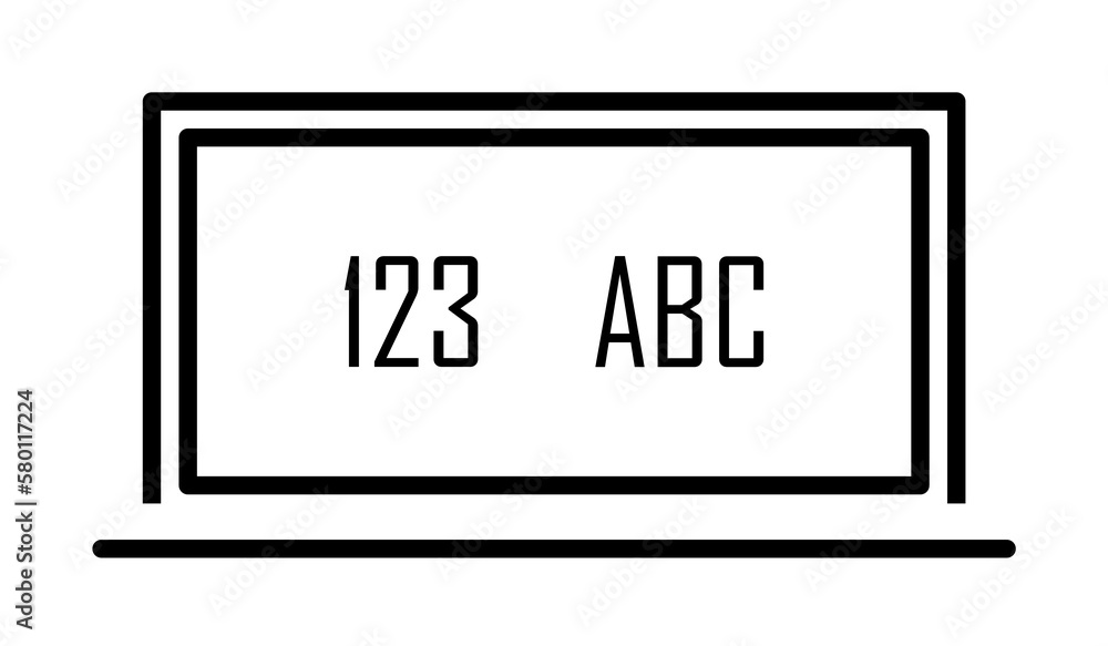 Poster blackboard icon. element of scientifics study icon for mobile concept and web apps. thin line blackb