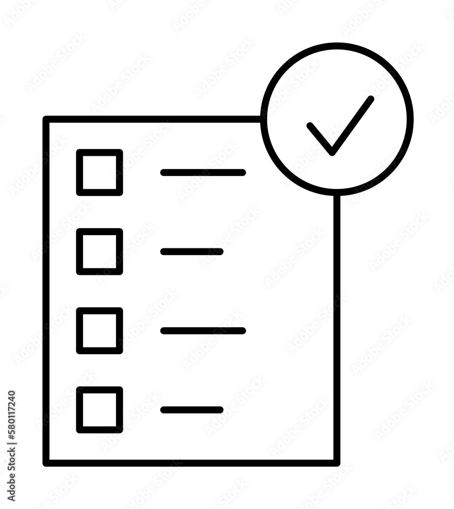 Aufkleber checklist, seo icon. simple line, outline elements of commerce icons for ui and ux, website or mobil