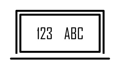 blackboard icon. Element of scientifics study icon for mobile concept and web apps. Thin line blackboard icon can be used for web and mobile on white background