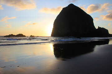 Sunset along the Oregon Coast in Summer