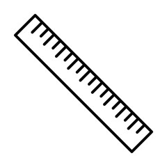 ruler icon. Element of scientifics study icon for mobile concept and web apps. Thin line ruler icon can be used for web and mobile on white background