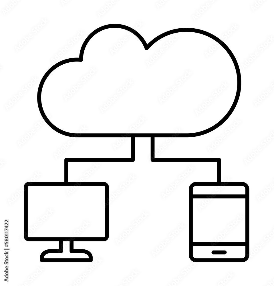 Poster network, computer, seo icon. simple line, outline elements of commerce icons for ui and ux, website 