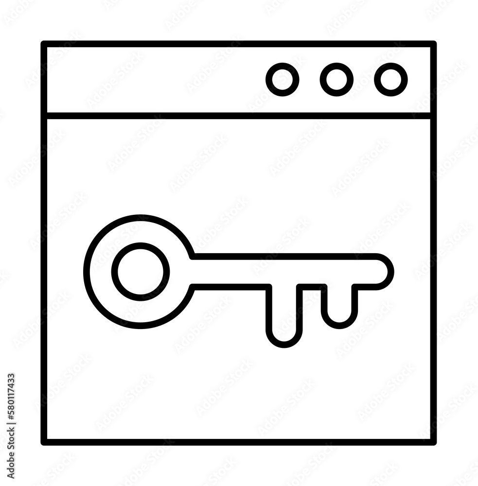Aufkleber browser, key, seo icon. simple line, outline elements of commerce icons for ui and ux, website or mo