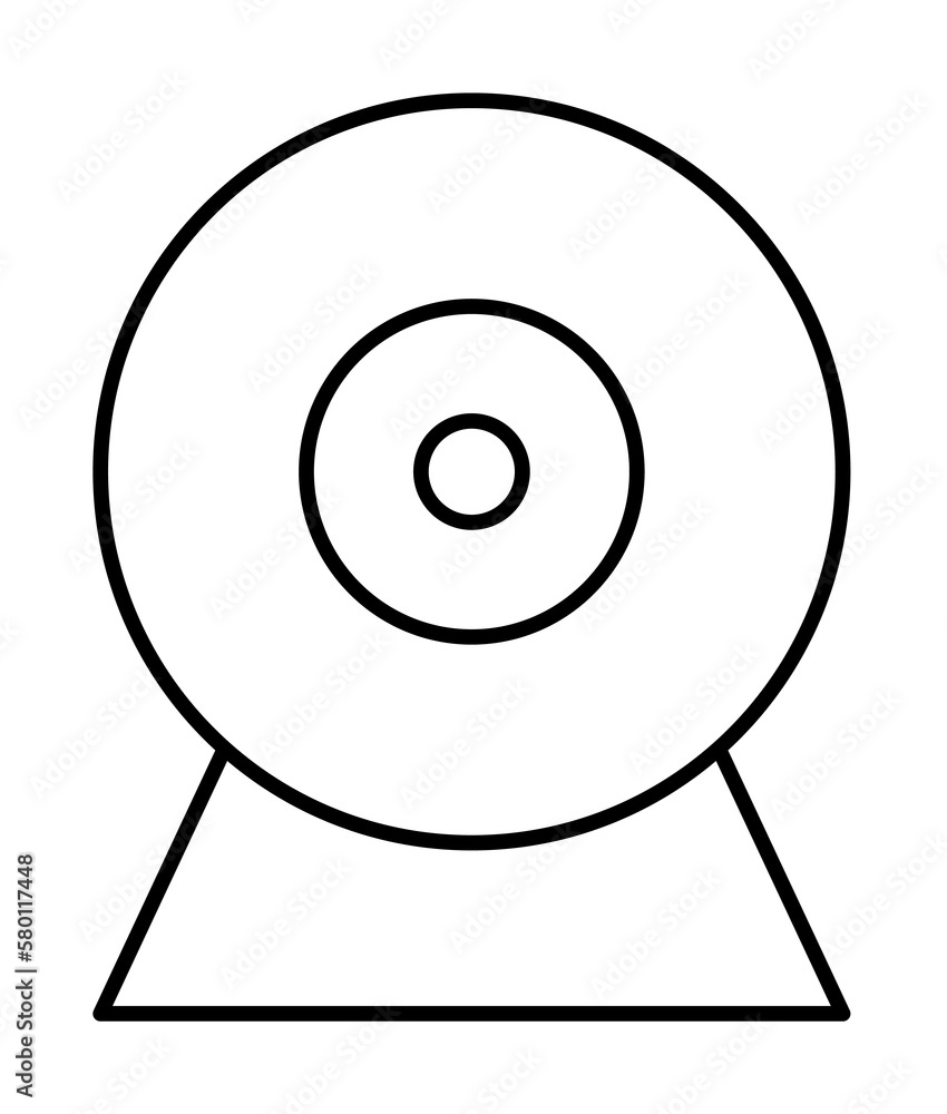 Poster webcam, seo icon. simple line, outline elements of commerce icons for ui and ux, website or mobile a