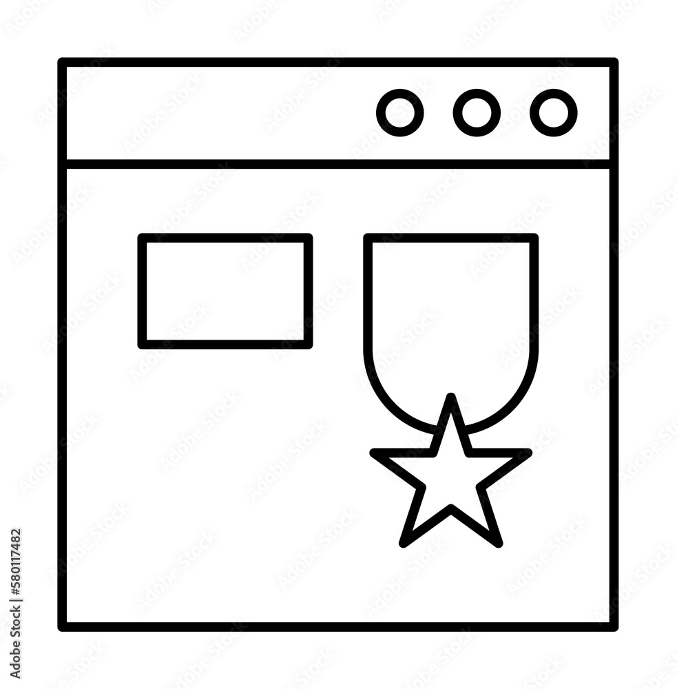 Aufkleber browser, page, seo icon. simple line, outline elements of commerce icons for ui and ux, website or m