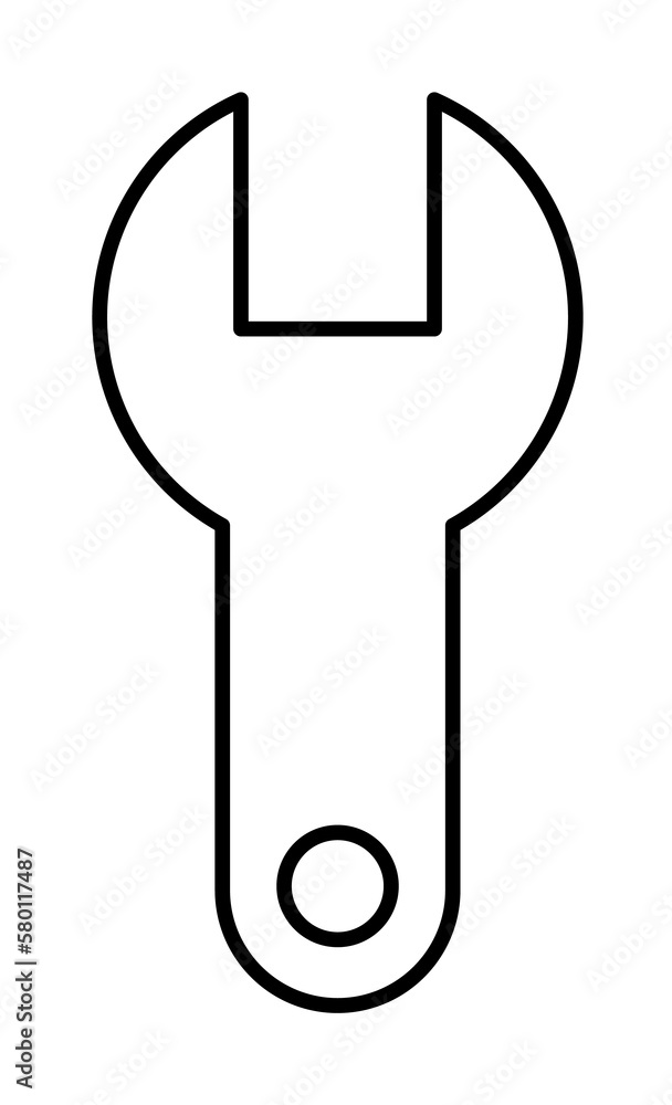 Poster wrench, seo icon. simple line, outline elements of commerce icons for ui and ux, website or mobile a