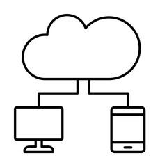 Network, computer, SEO icon. Simple line, outline elements of commerce icons for ui and ux, website or mobile application on white background