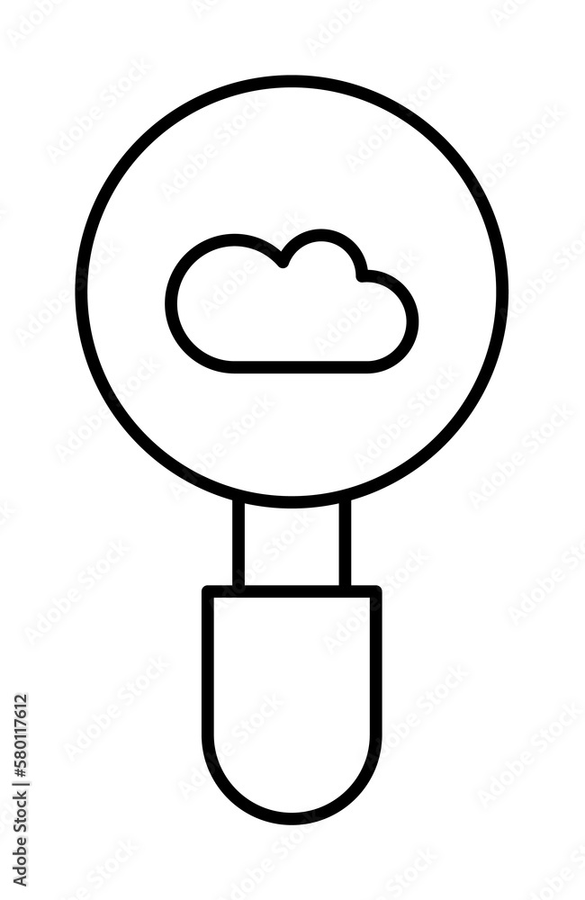 Poster loupe, search, seo icon. simple line, outline elements of commerce icons for ui and ux, website or m